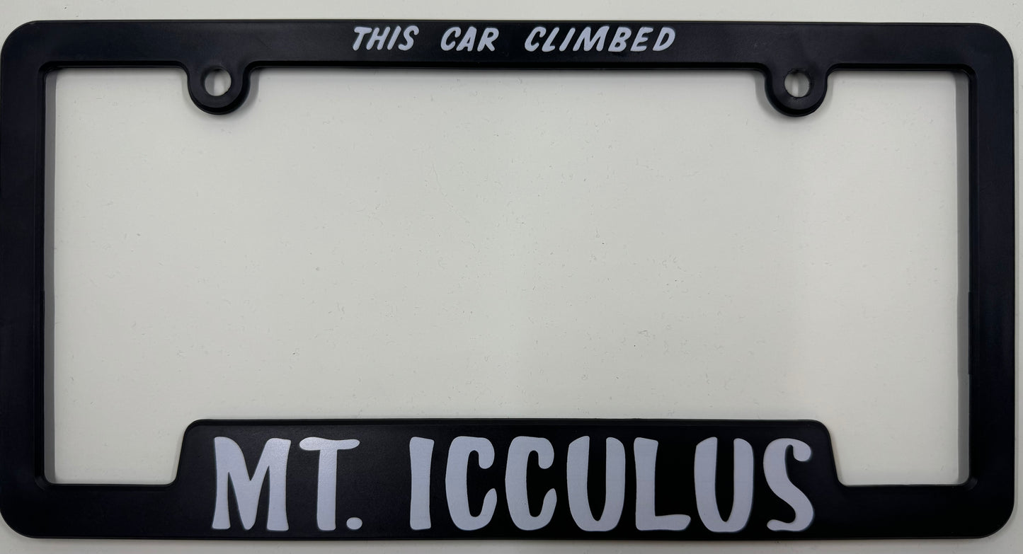 This Car Climbed Mt. Icculus License Plate Cover